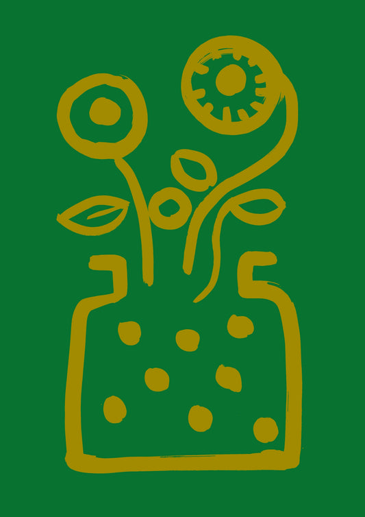 Vase & Flower Print