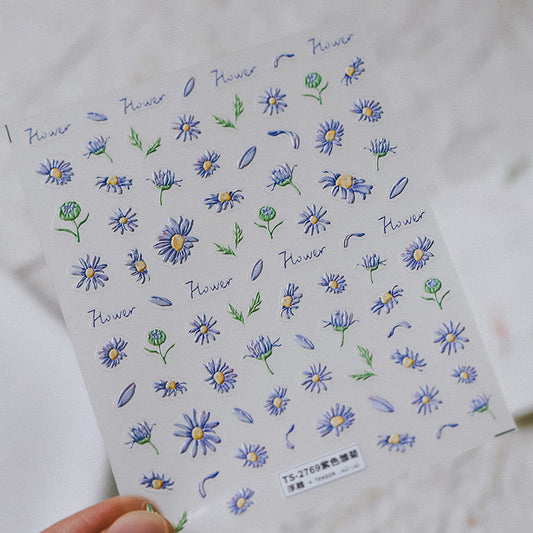 Hello Claws | Purple Daisy Nail Deco Sticker