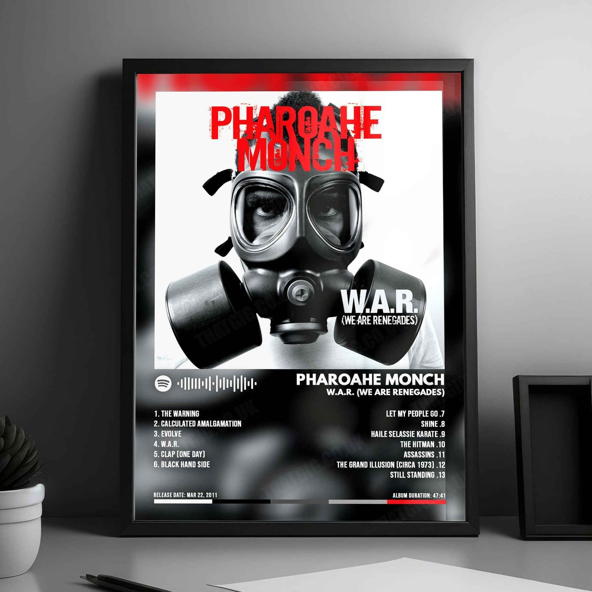 Pharoahe Monch "W.A.R. (We Are Renegades)" Album Cover Poster - with Complete Tracklist