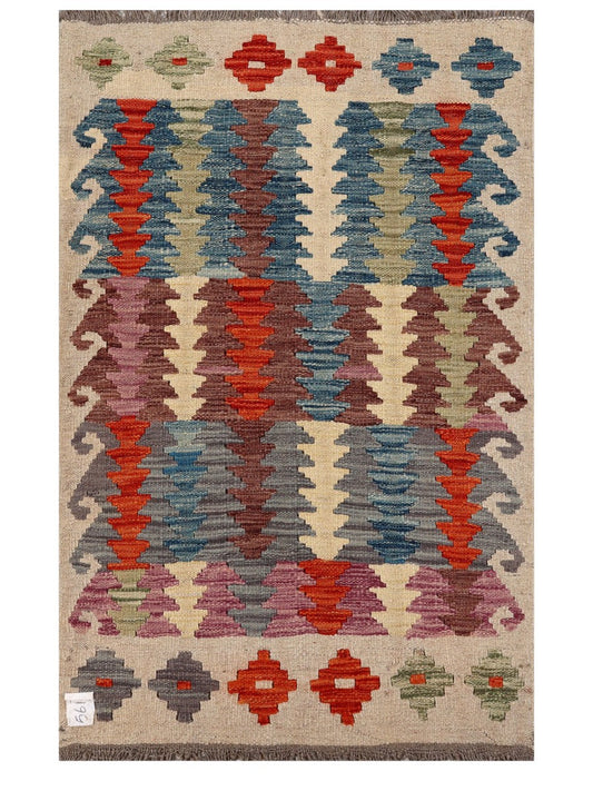 Maimana Afghanistan Kilim Rug - 120 x 76 cm