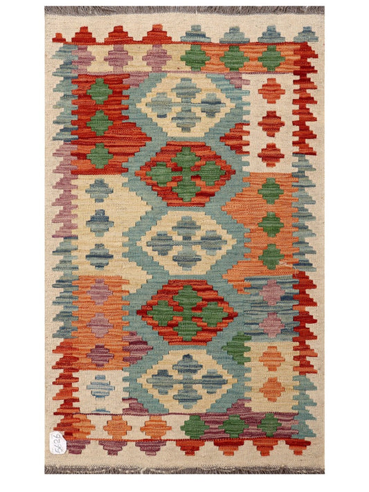 Maimana Afghanistan Kilim Rug - 122 x 73 cm