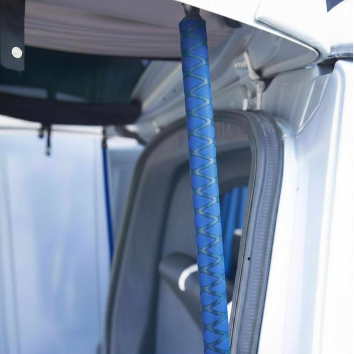 For VW T6.1 Tailgate Elevation Roof Gas Strut Styling Cover Kit (Cross Pattern) |  Van-X