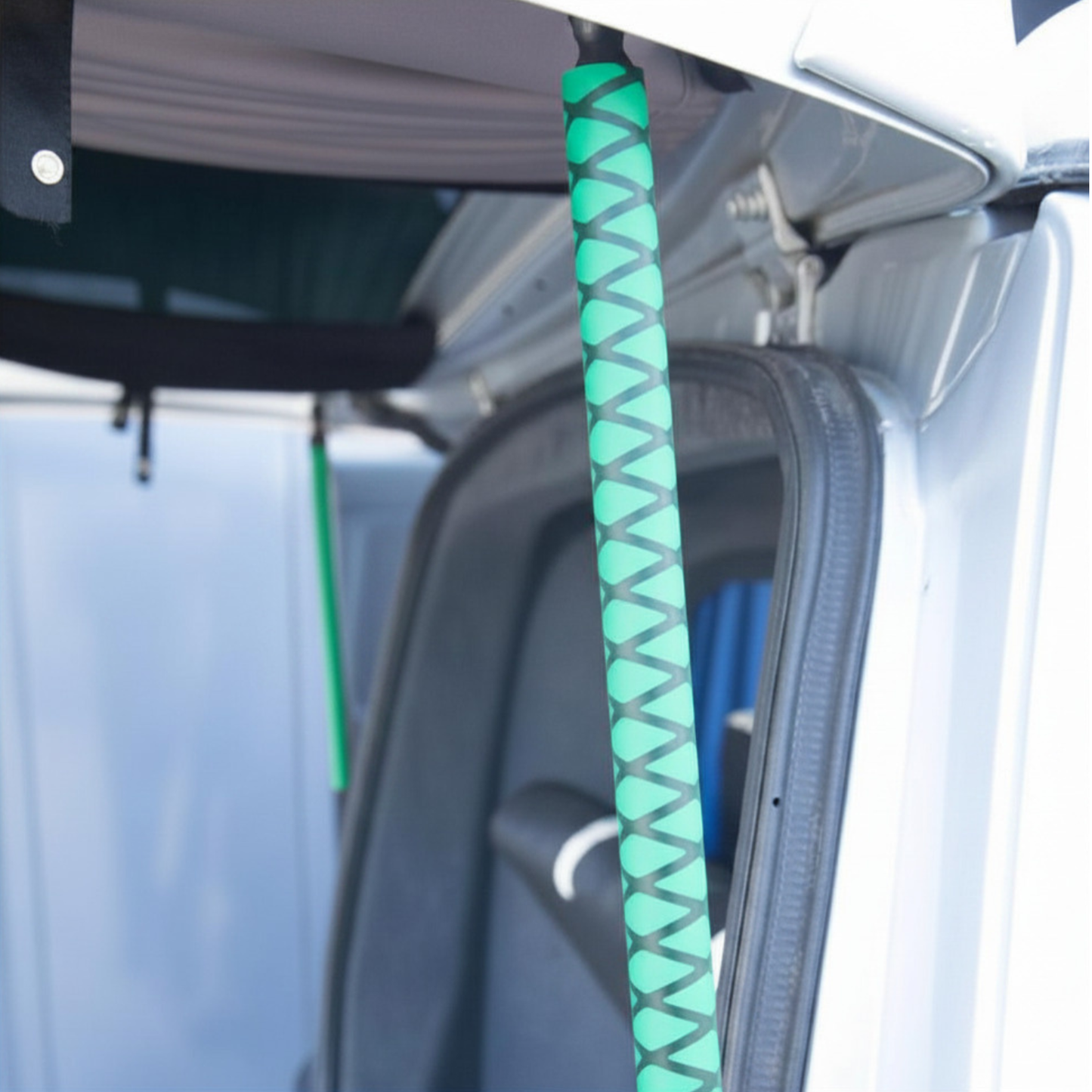 For VW T6 Tailgate Elevation Roof Gas Strut Styling Cover Kit (Cross Pattern) |  Van-X