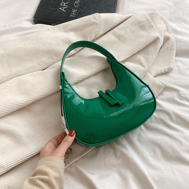Textured Crescent Personality Trendy Simple Shoulder Underarm Bag