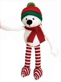 Classic Collection Christmas Hanging Character with Velcro Hands by Keel Toys - POLAR BEAR