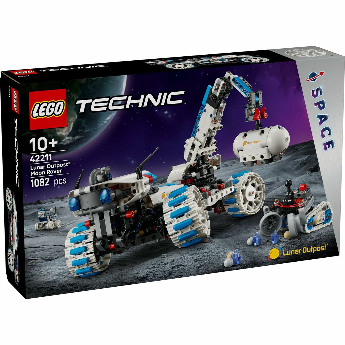 Construction set Lego 42211 Lunar Outpost Moon Rover Space Vehicle 1082 Pieces