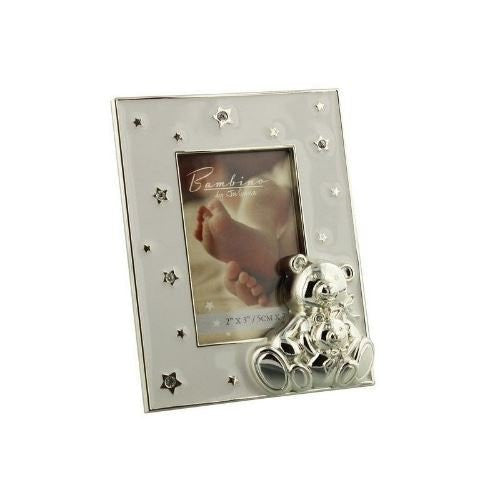 Bambino by Juliana Picture Frame - 2x3 Silverplated Teddy Frame - CG122823