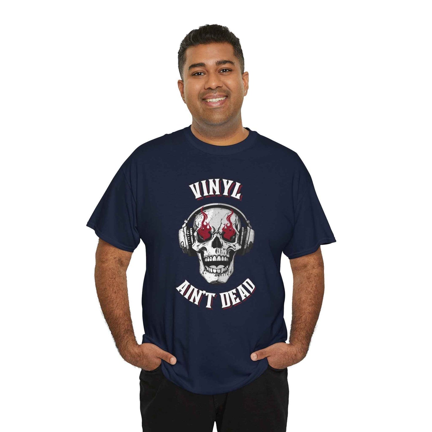 'Vinyl Ain't Dead' Skull Men's T-Shirt