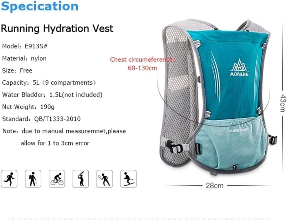 AONIJIE 5L Outdoor Sport Multifunctional Camping Backpack Cycling Running Blue