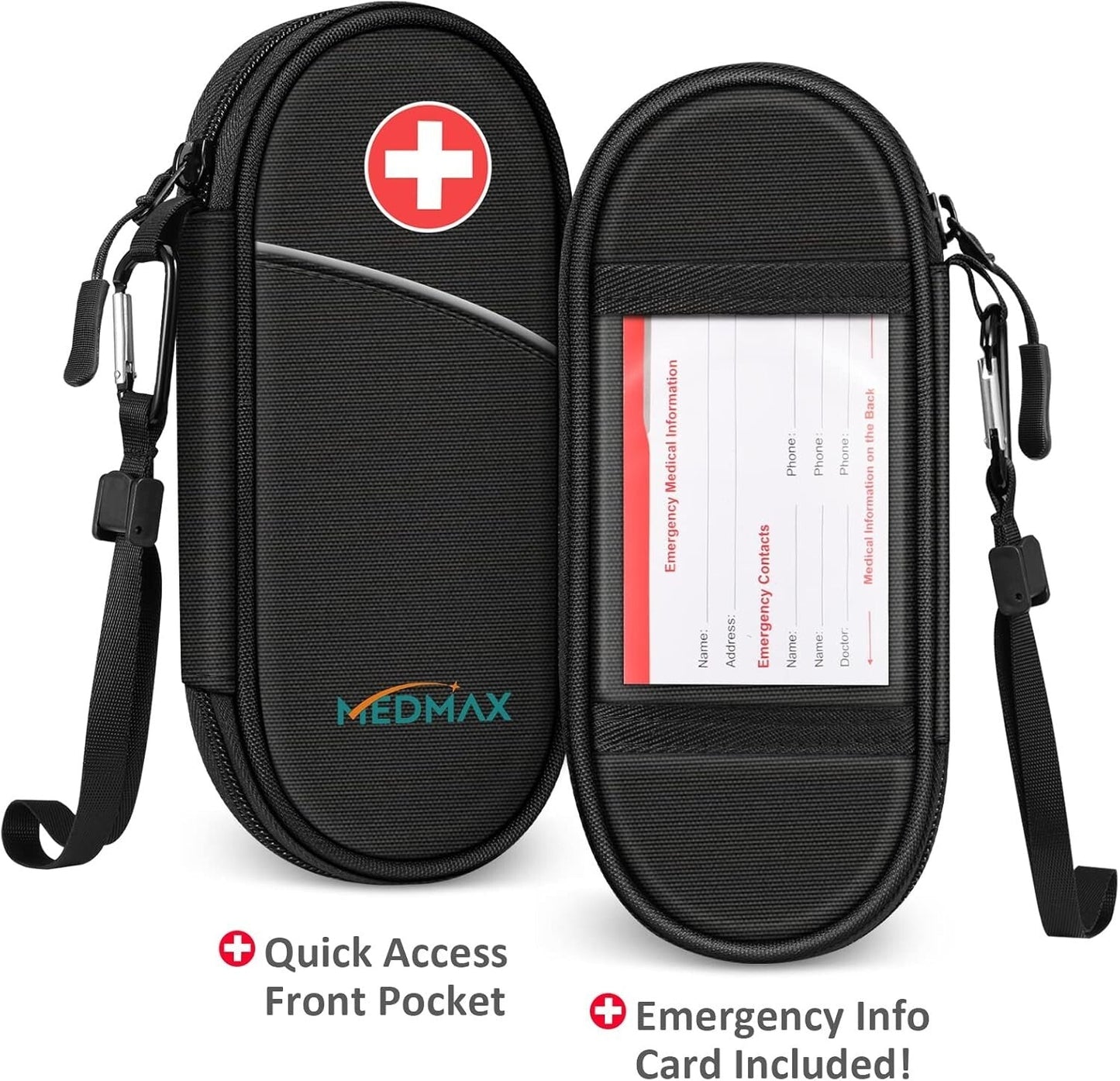 MEDMAX Insulin Cooler Travel Resistant Insulated - Pink Red or Black