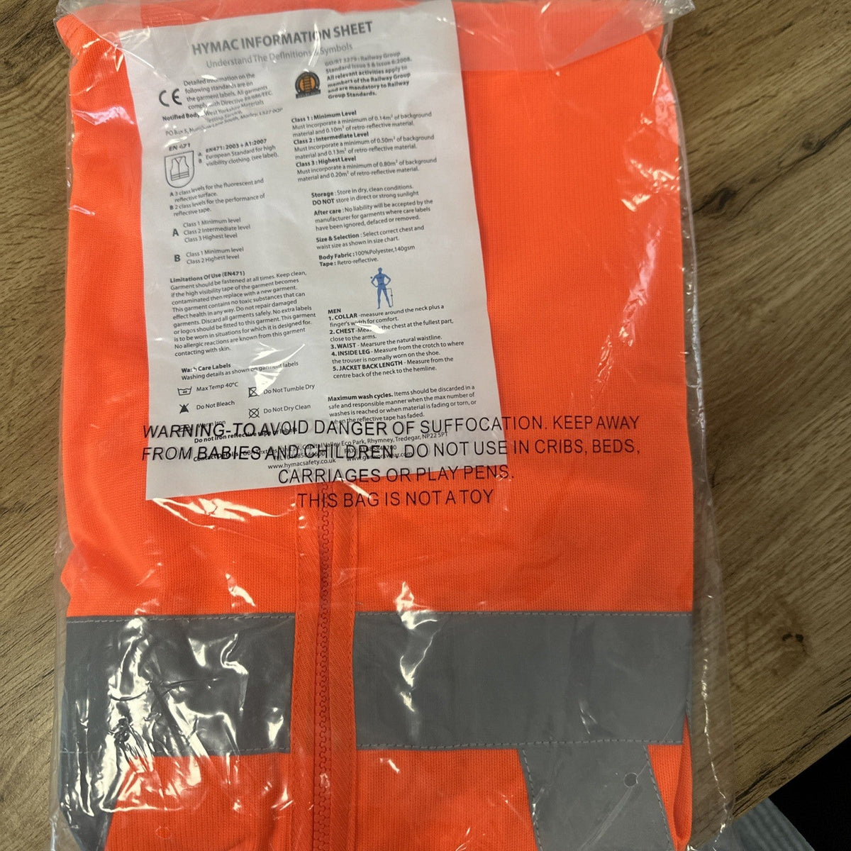 2X RAILWAY SPEC ORANGE HI VIZ VEST FRONT ZIPPER, POPPERS ON SHOULDERS & SIDES XL