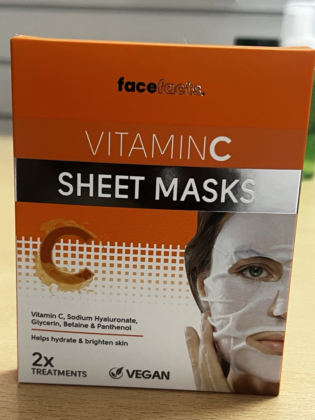 4 Set Of Face Facts Vitamin C ( Face Cream , Serum , Sheet Mask And Eye Cream)