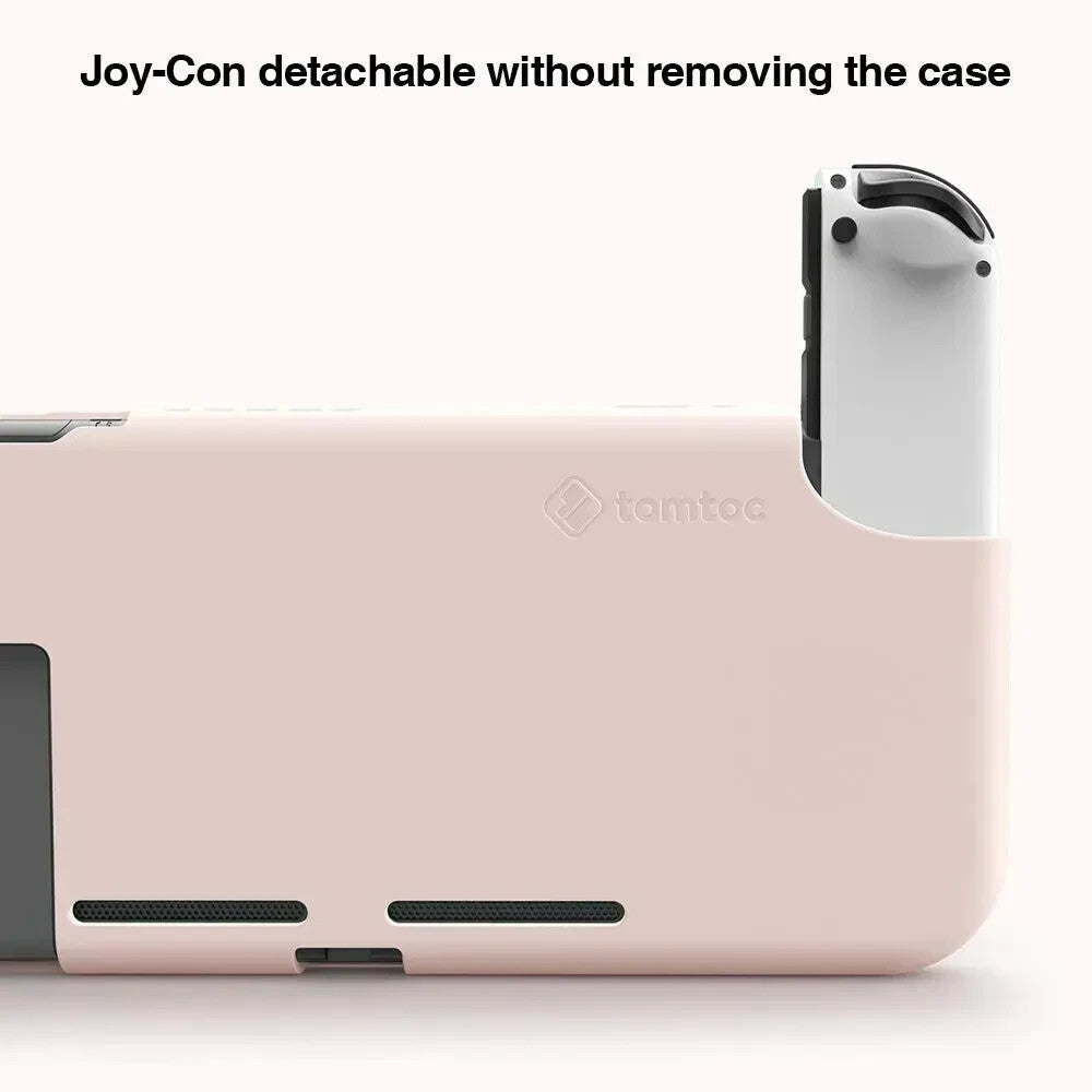 tomtoc Protective Case with 2Pcs Screen Protector for Nintendo Switch, Liquid Si