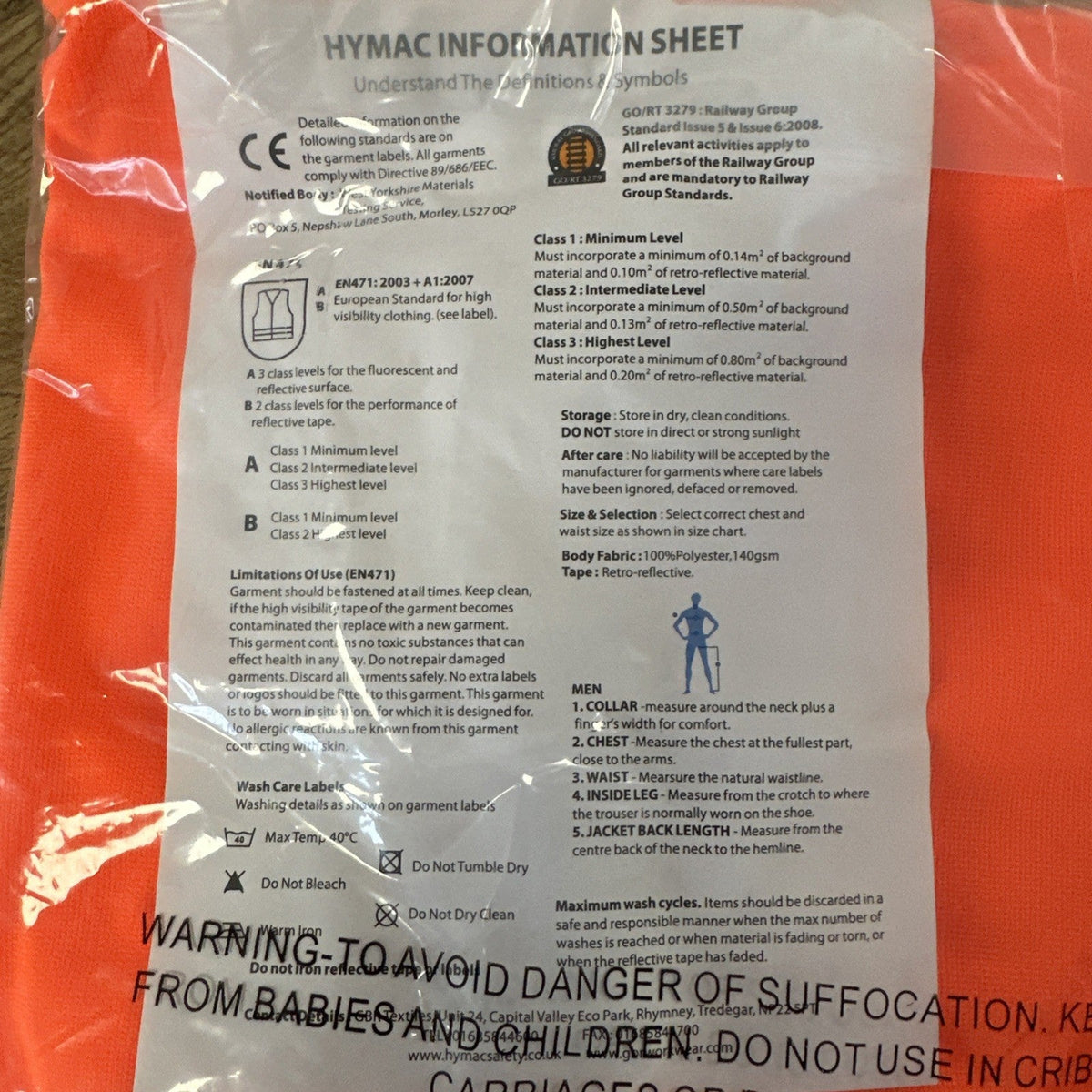2X RAILWAY SPEC ORANGE HI VIZ VEST FRONT ZIPPER, POPPERS ON SHOULDERS & SIDES XL