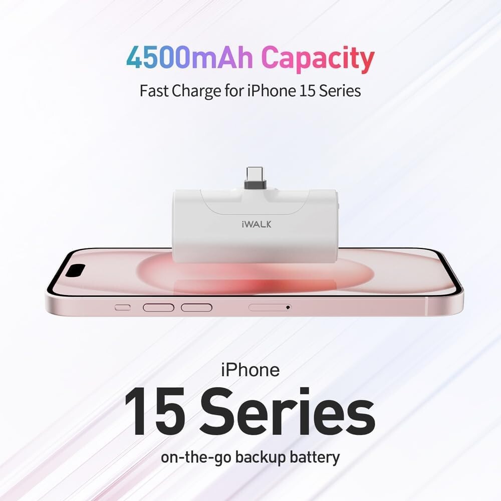 iWALK USB C Power Bank - Galaxy, Pixel, LG, Huawei, Xiaomi,  Android - 20W