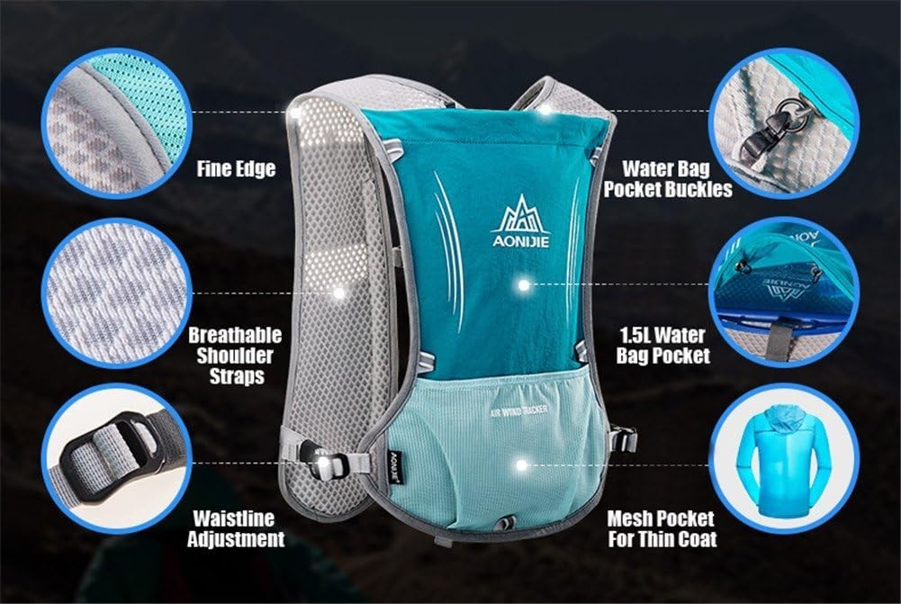 AONIJIE 5L Outdoor Sport Multifunctional Camping Backpack Cycling Running Blue