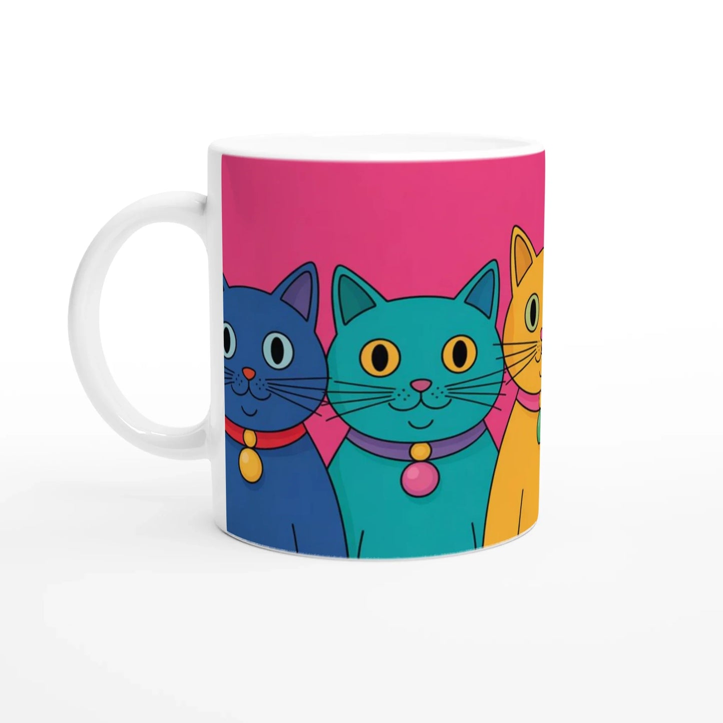 🐾 Colourful Cats Mug – Perfect Gift for Cat Lovers ☕
