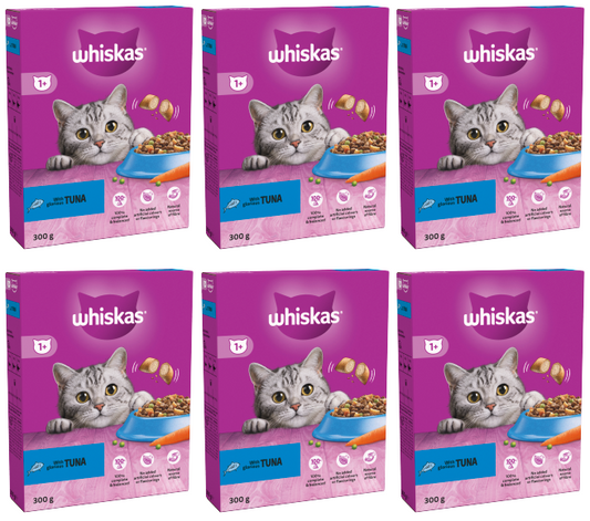 6 x Whiskas Cat 1+ Complete Tuna - 300Gm