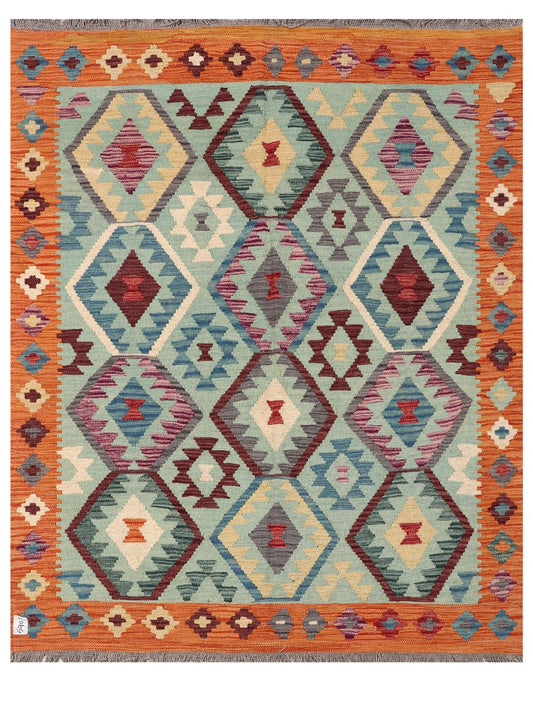 Maimana Afghanistan Kilim Rug - 197 x157 cm