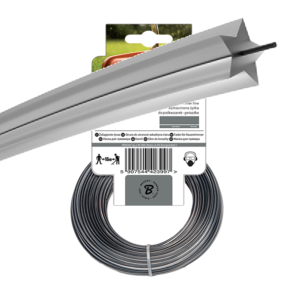 Strimmer Line Ripper Dual Star 2.4mm x 15m for Micro Watering System