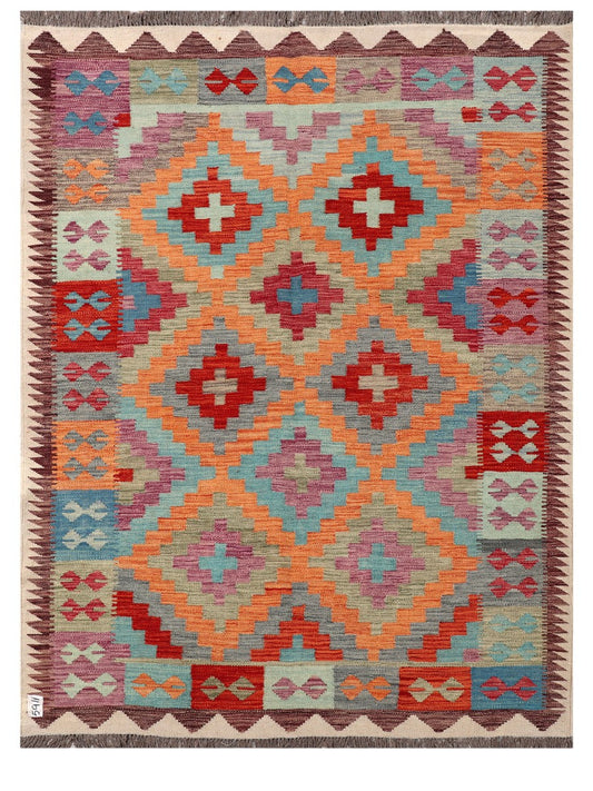 Maimana Afghanistan Kilim Rug - 197 x148 cm