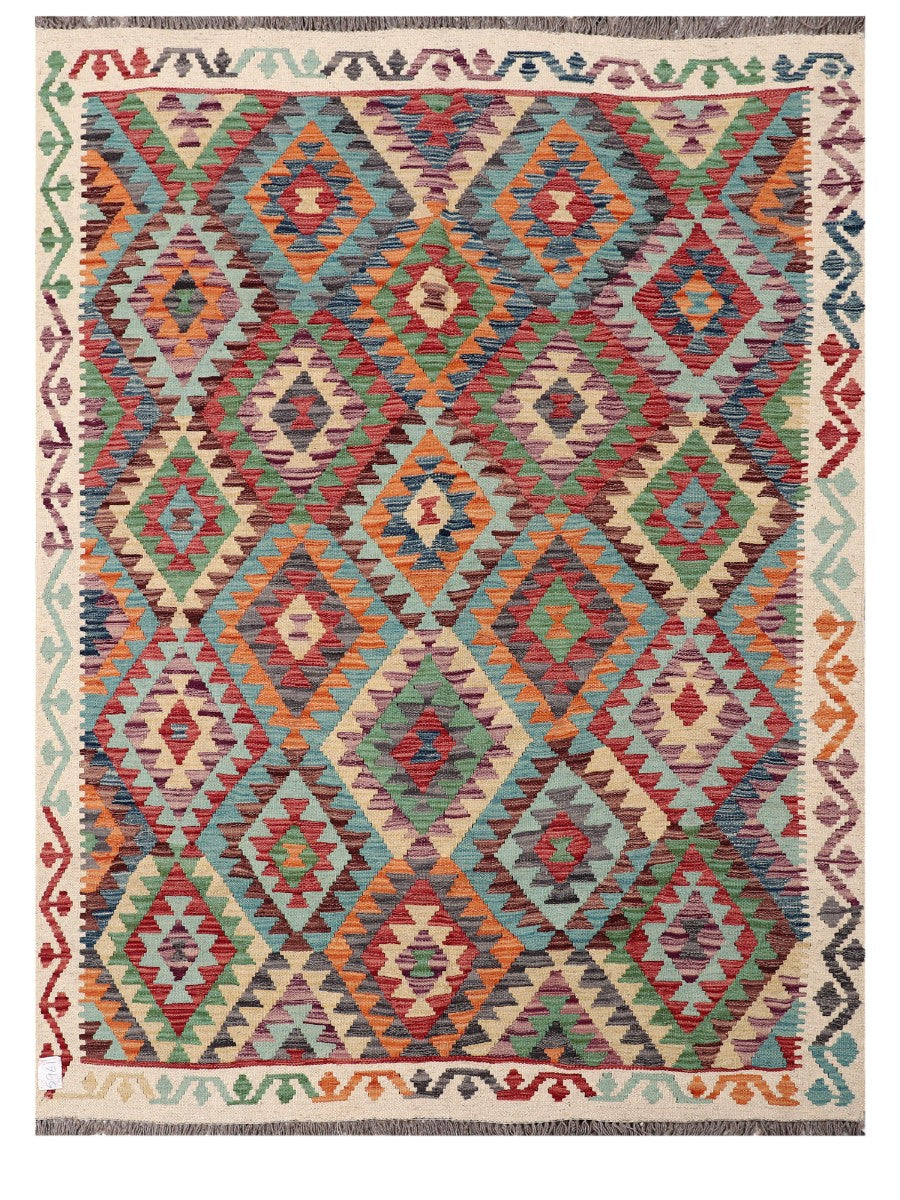 Maimana Afghanistan Kilim Rug - 204 x149 cm