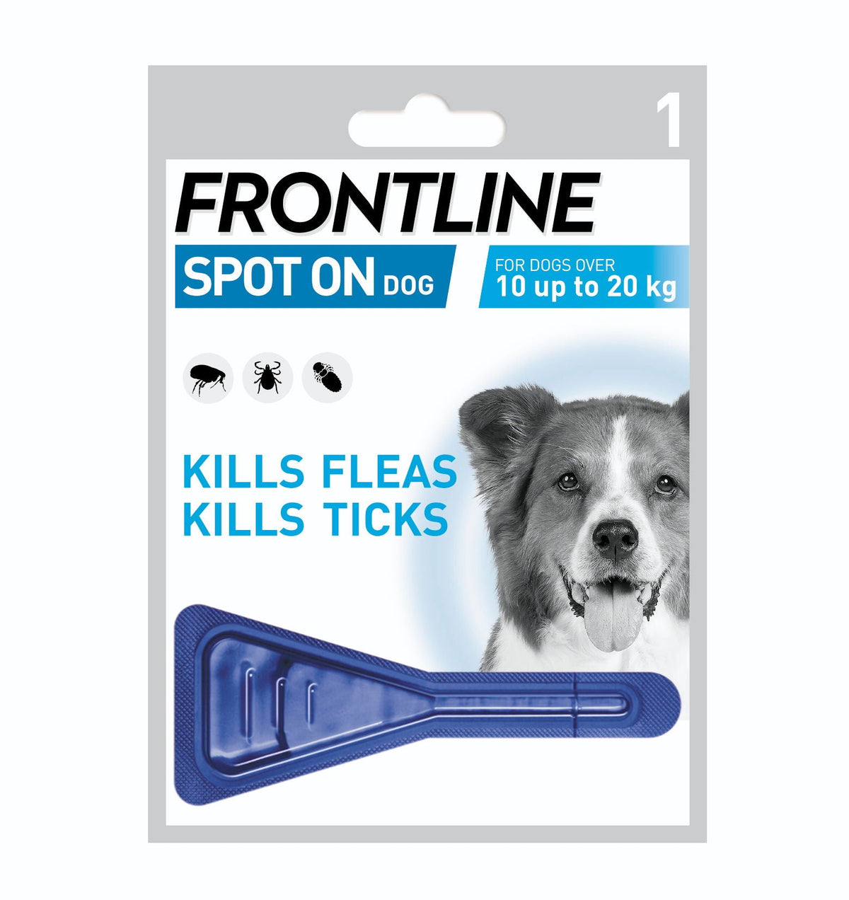 Frontline Spot On Medium Dog 10-20kg 1 Pipette - Case of 10