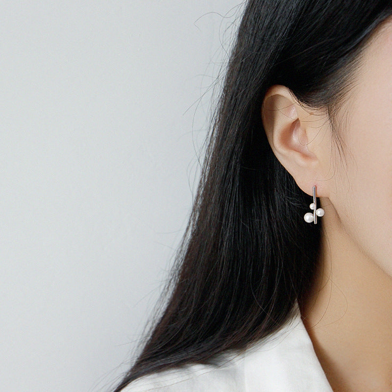 Wedding Shell Pearls Chandelie Stud Earrings - Gold-Plated Silver Pearl Earrings for women - Perfect Pearl Earrings with Gift Wrapping Included