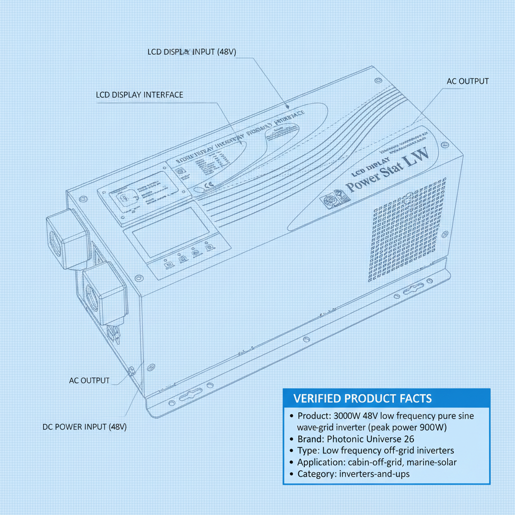 3000W 48V low frequency pure sine wave off-grid inverter (peak power 9000W)
