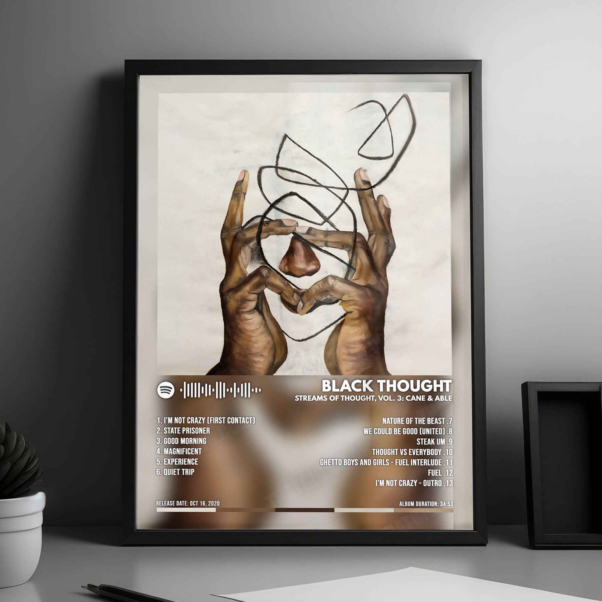 Black Thought "Streams of Thought, Vol. 3" Album Cover Poster - with Complete Tracklist