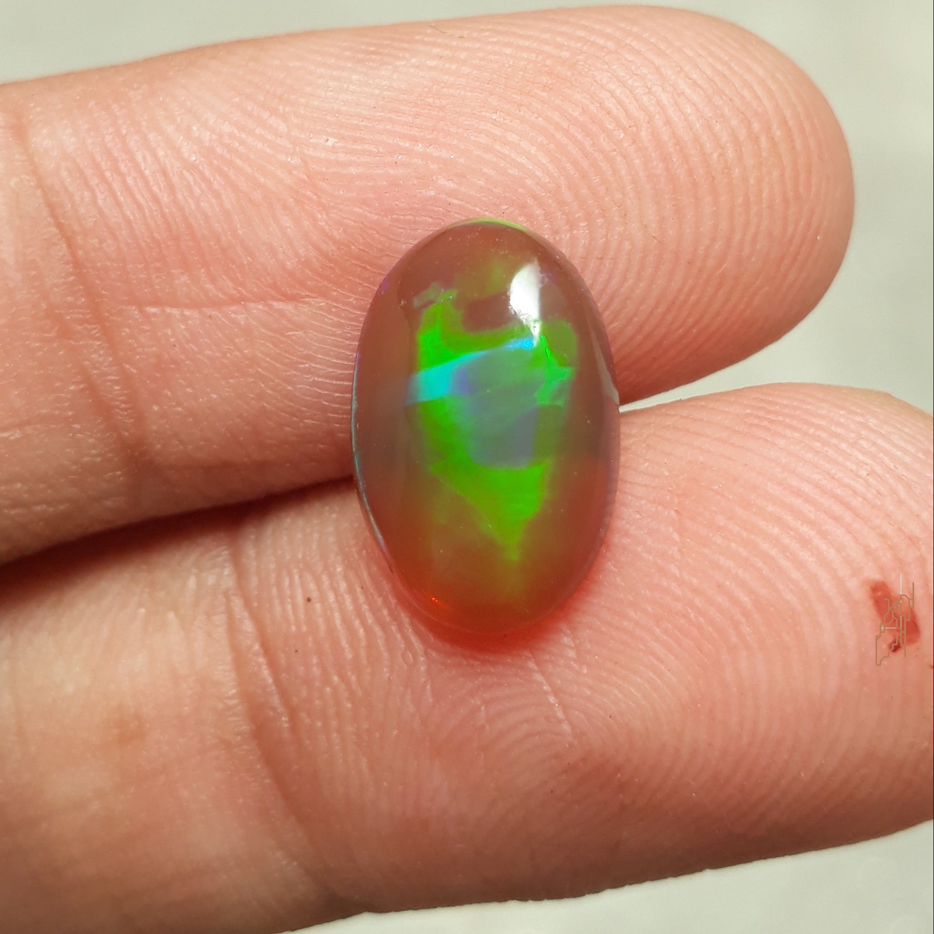 2.7ct Opal for Sale - Black Fire Opal - October Birthstone - 14x10mm