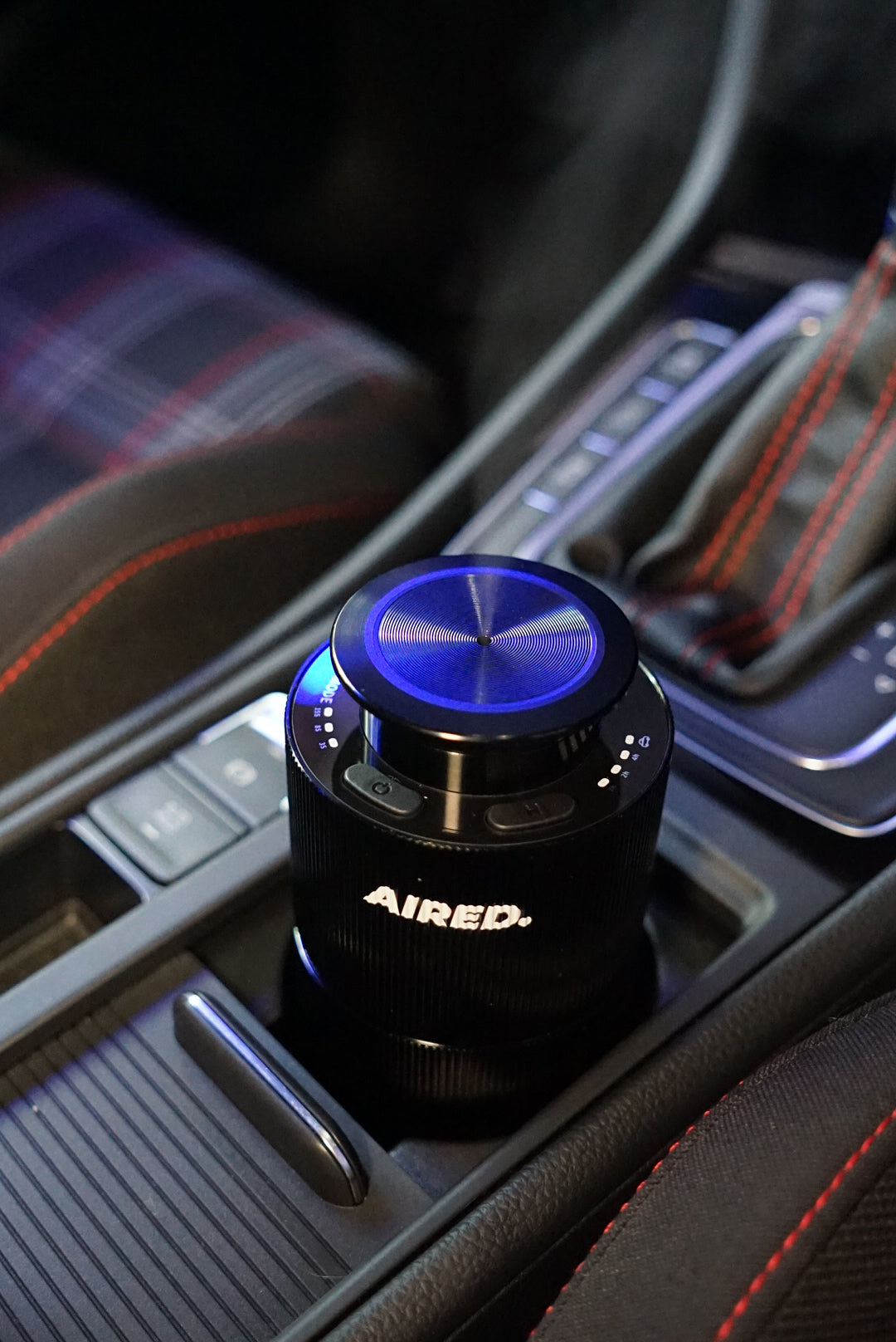 Aura In-Car / Home Mini Luxury Electronic Rechargeable Essential Oils Diffuser By AIRED. (BLACK)