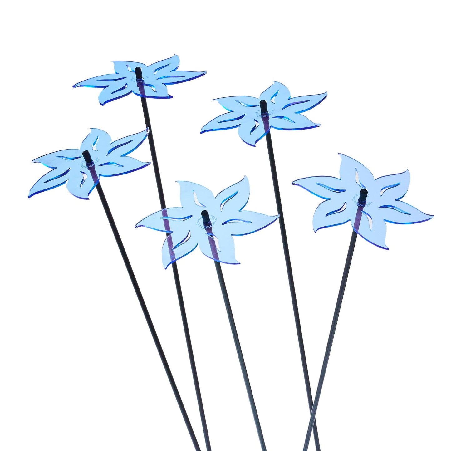 Large Garden Décor Ornaments Set of 5 'Lotus'
