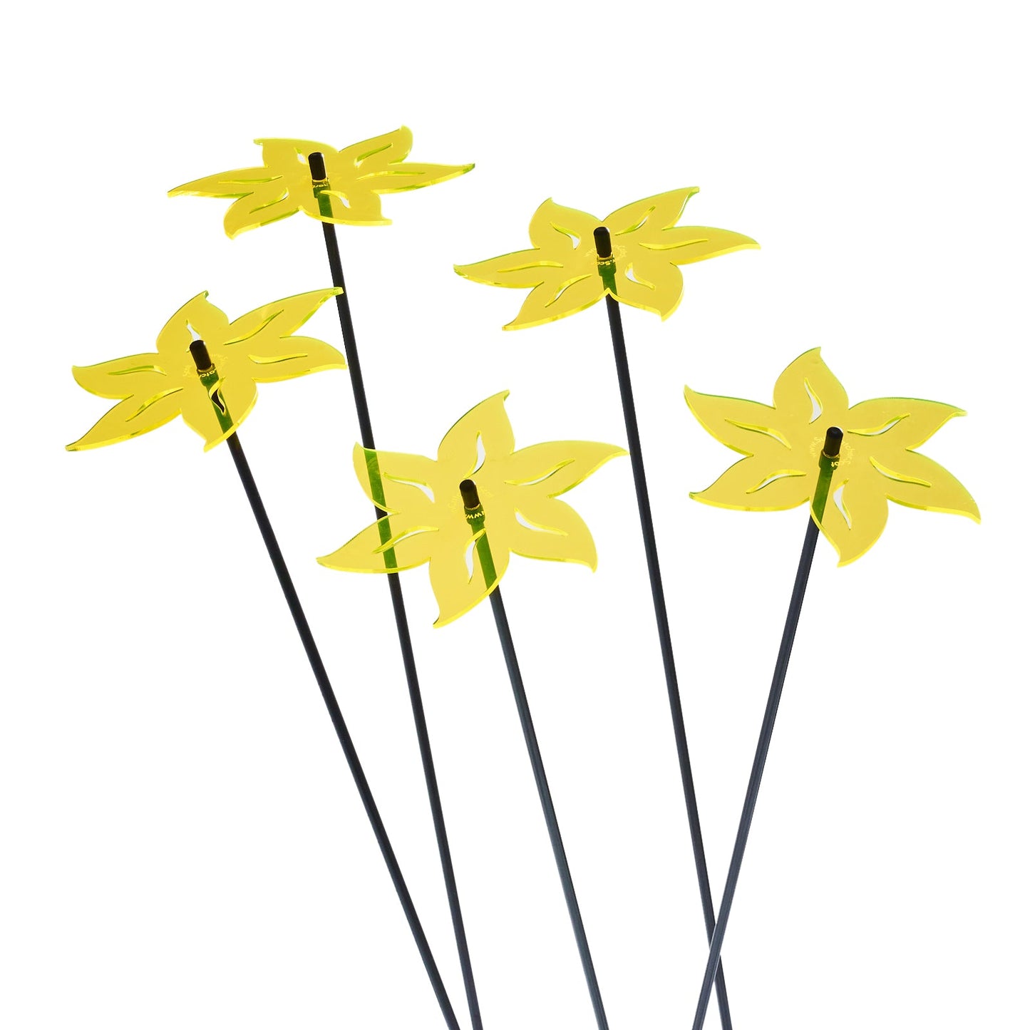Large Garden Décor Ornaments Set of 5 'Lotus'