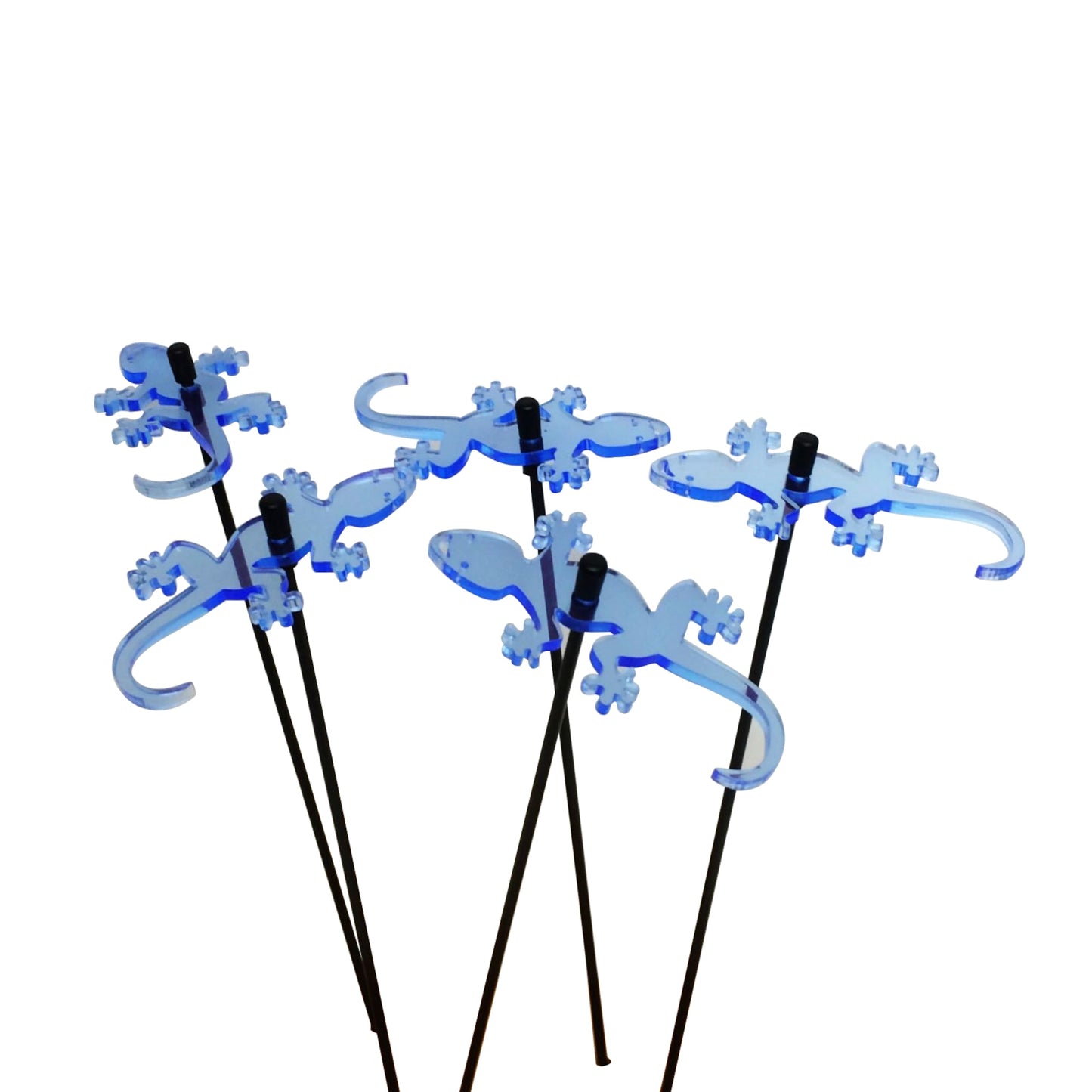 Small Garden Décor Ornaments Set of 5 'Gecko'