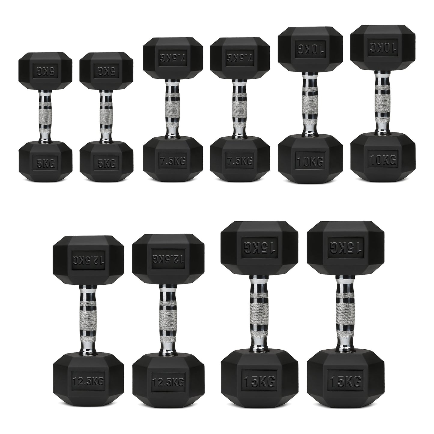 Hex Dumbbells 5 Tier Rack with or without Weights & Bench – Vertical Dumbbell Storage Stand for Home Gym