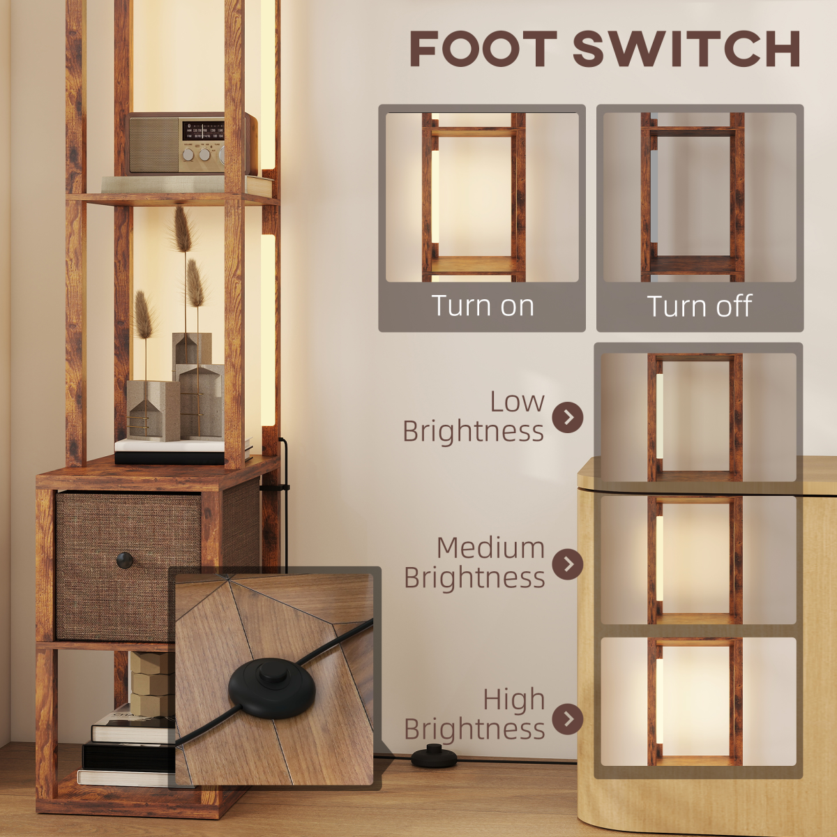 Bathroom Storage Cabinet-White