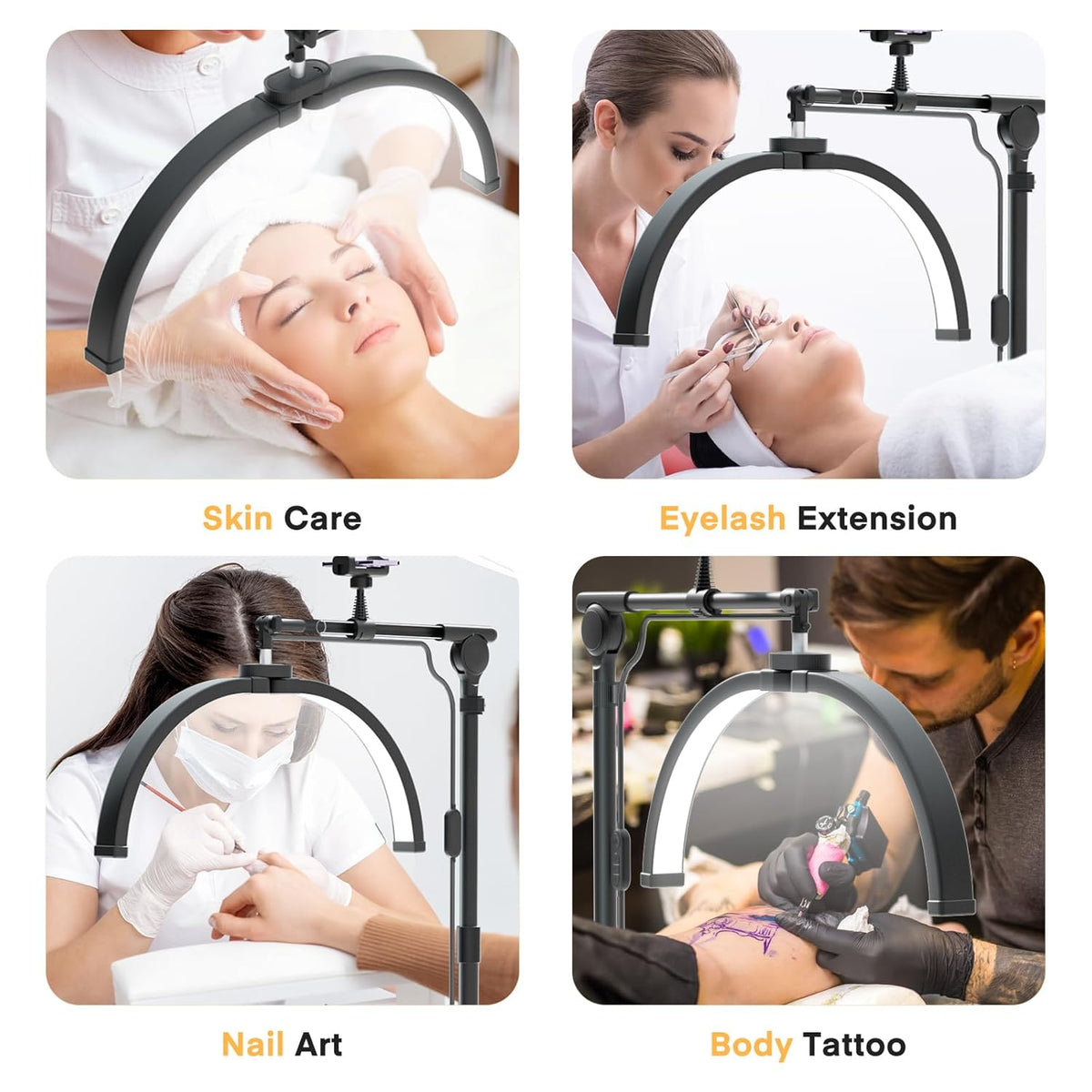 Lash Light 2 in 1 Foldable 180cm Phone Holder Desk Clip 3 Modes Lamp Lmaqfum