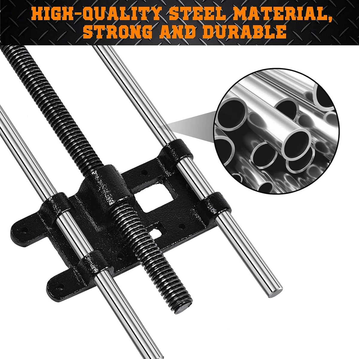 10.5" Steel Front Bench Vise – Heavy Duty Table Clamp for Woodworking & More