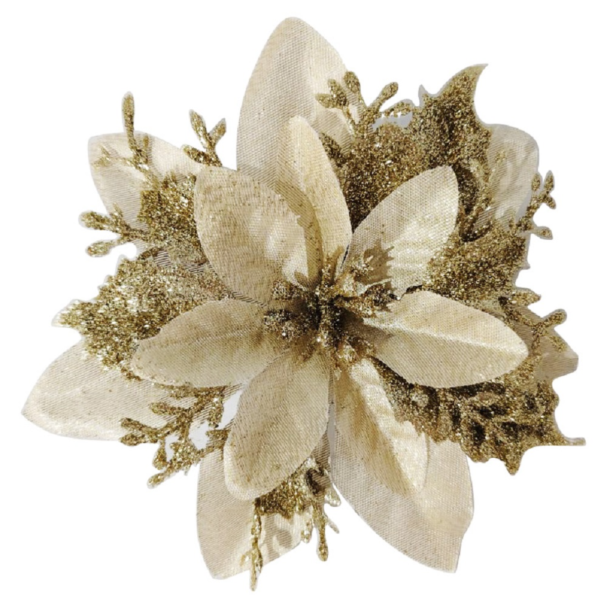 12PCS Christmas Artificial Flowers Christmas Flowers  for Christmas Tree Indoor Decorations