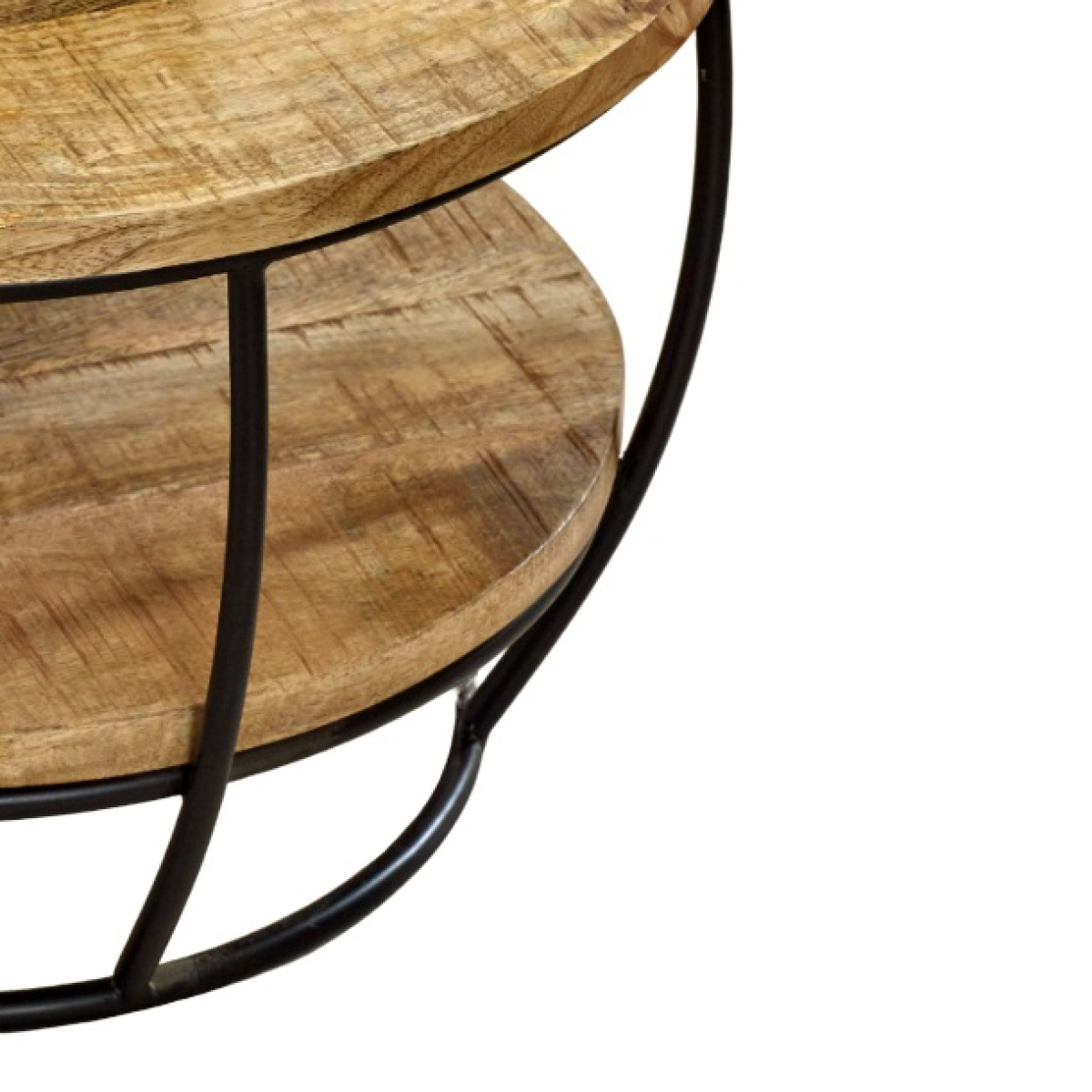 Surrey Solid Wood & Metal Coffee Table With Shelf