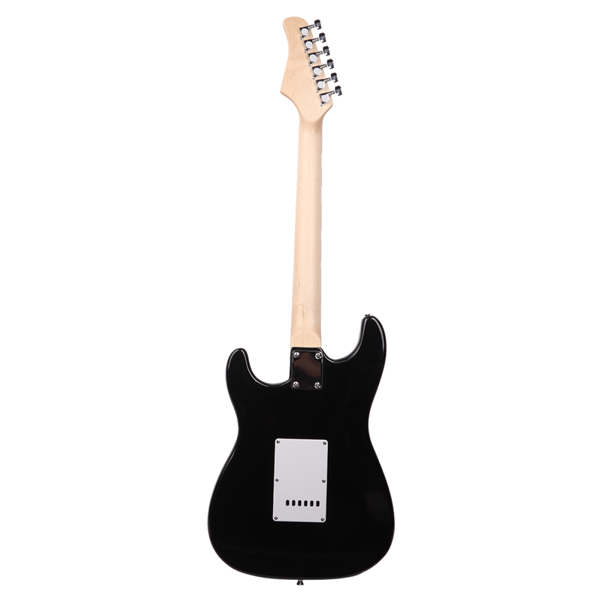 GST Rosewood Fingerboard Electric GuitarBagShoulder Strap Pick Whammy Bar Cord Wrench Tool Black & White