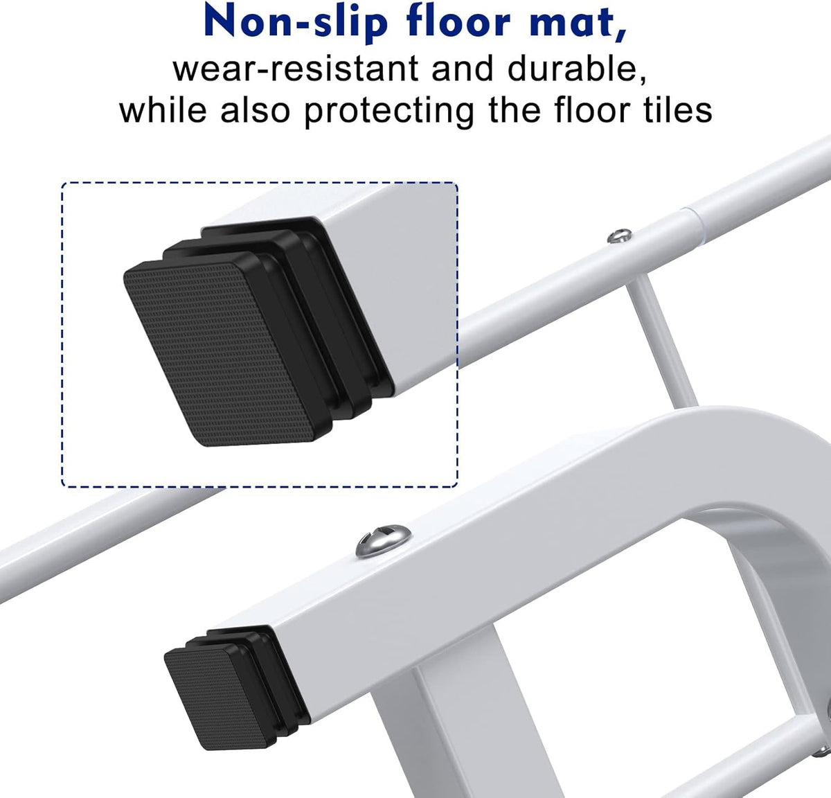 LOEFME 2-Tier Clothes Rail – Double Metal Garment Rack, White