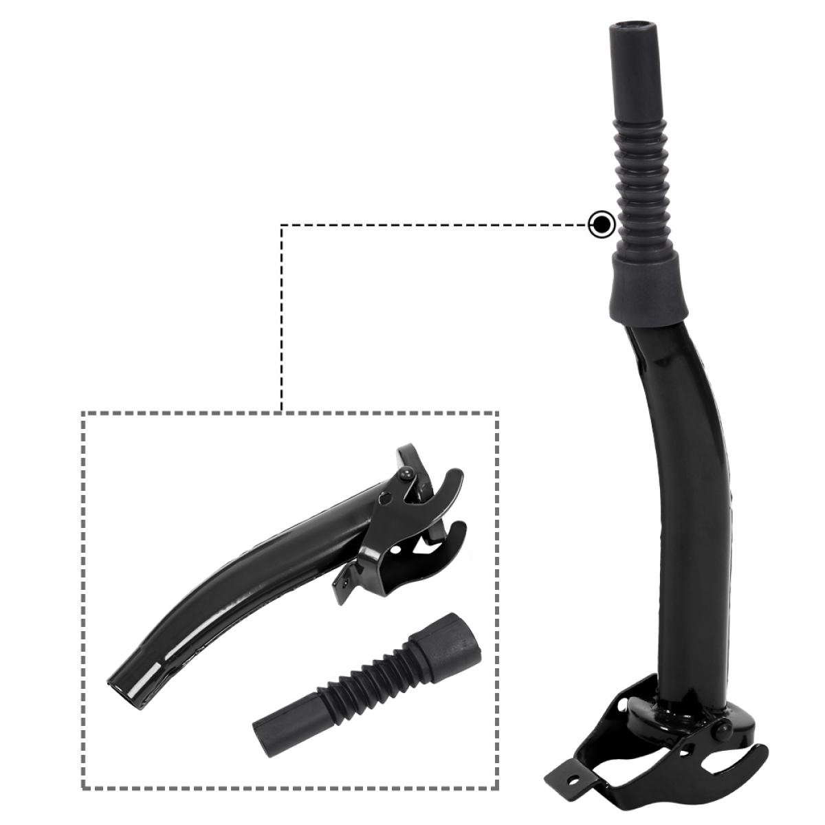 1PC 10L Black Iron Oil Can with 0.8mm Spout, Heavy-Duty Metal Lubricant Dispenser