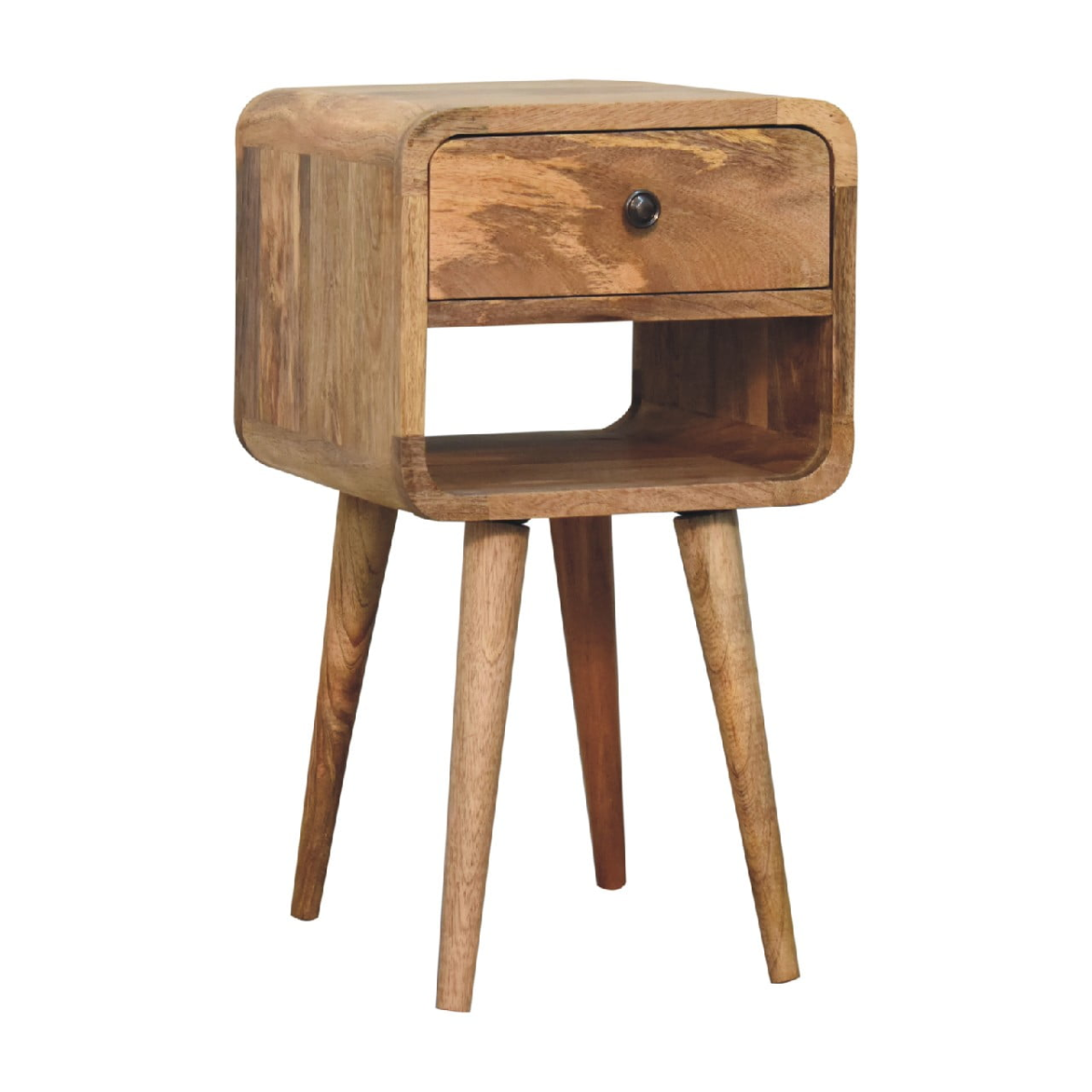 Artisan Furniture Solid Wood Mini Oak-ish Curve Lower Bedside