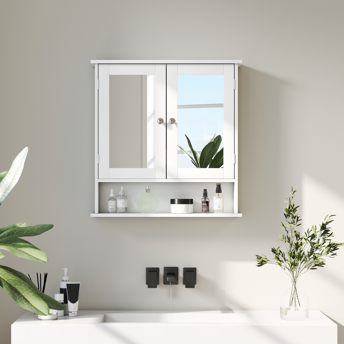 Bathroom Storage Cabinet-White