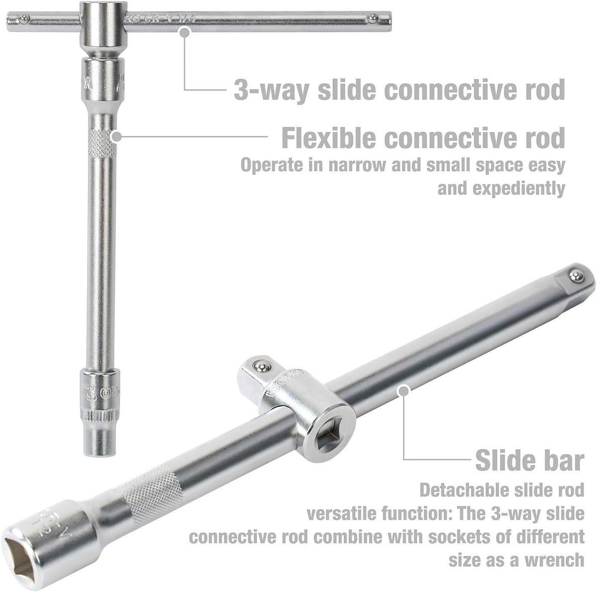 WORKPRO 172-Piece Cr-V Socket Set – 1/2", 3/8", 1/4" Drive, Ratchets & More