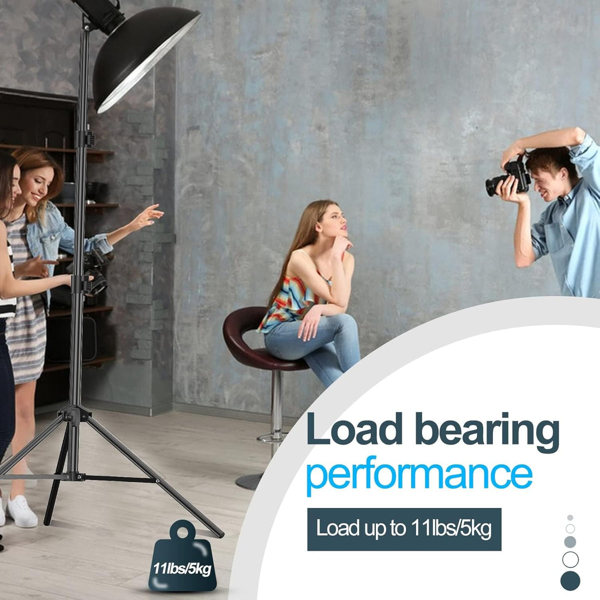 EMART 7ft Light Stands 2-Pack – Aluminum Tripods with Case for Studio Gear