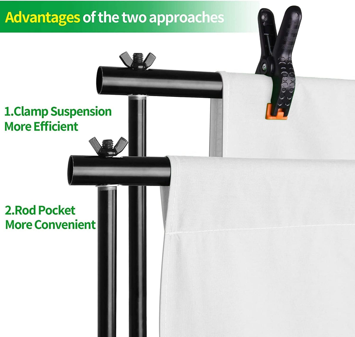 Backdrop Stand Kit with Clamps 10x8.5 ft  and Carry Bag Emart Frame Only