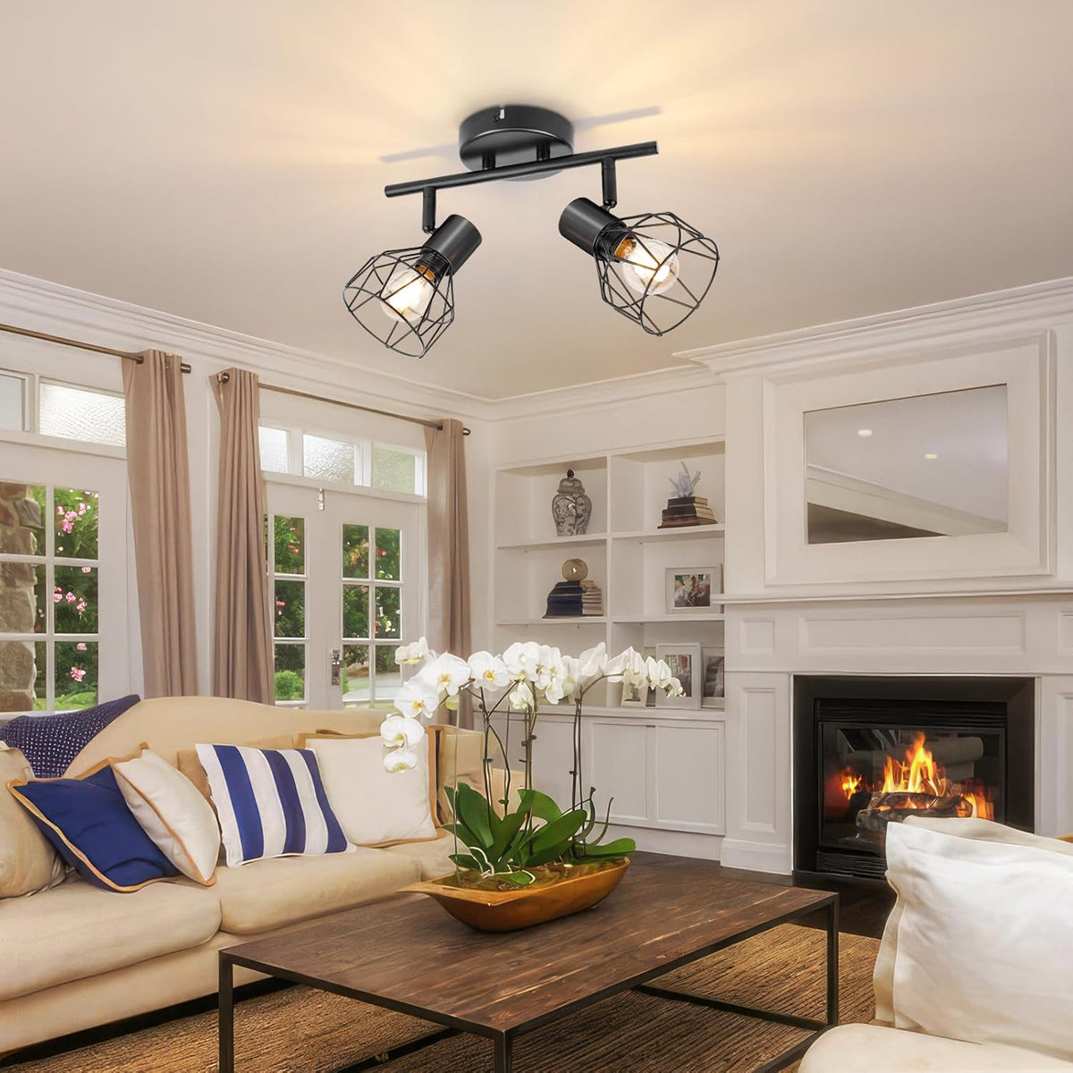 Dehobo 2-Way Ceiling Spotlight – Adjustable E14 Black Industrial Light